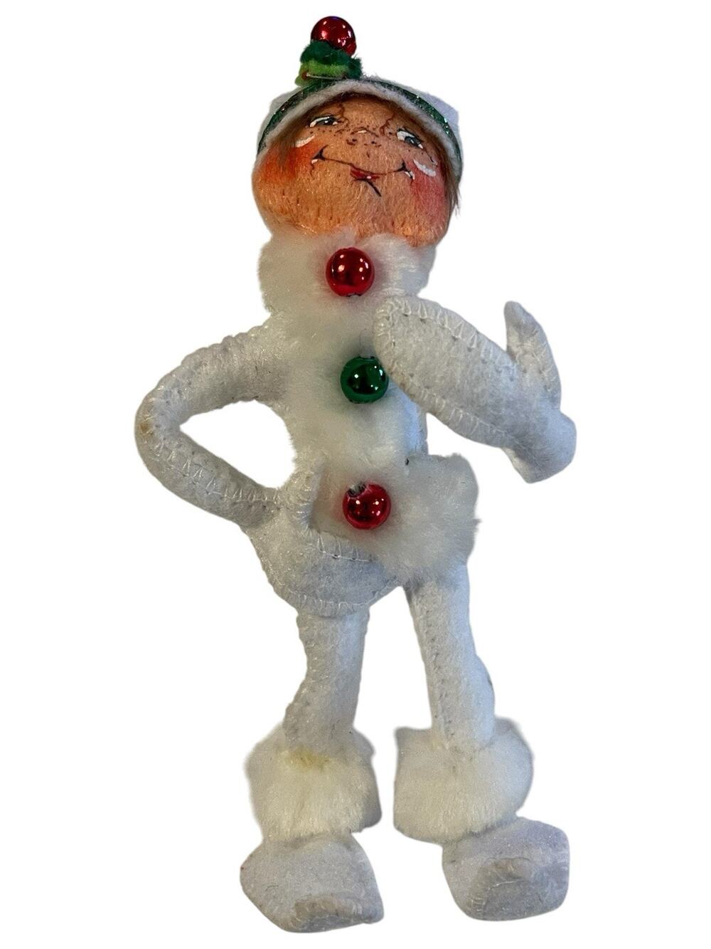 Annalee 5" White Ribbon Elf - Mint